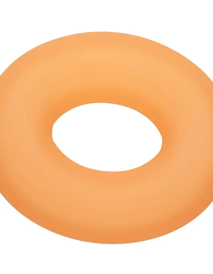 Alpha Glow-in-the-Dark Liquid Silicone Prolong Medium Ring - Orange