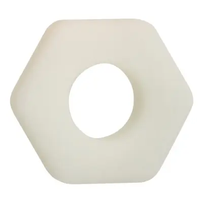 Alpha Glow-in-the-Dark Liquid Silicone Prolong Sexagon Ring - White