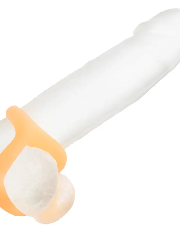 Alpha Glow-in-the-Dark Liquid Silicone Teardrop Ring - Orange