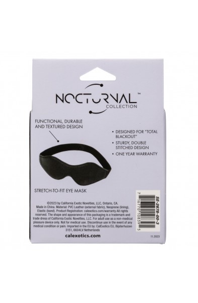 Nocturnal Collection Eye Mask - Black