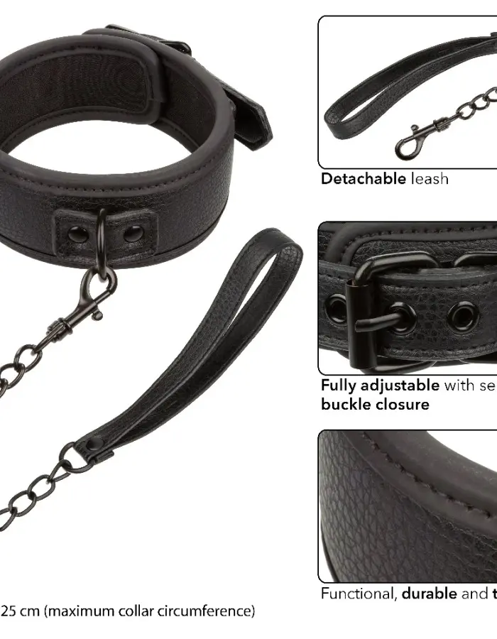 Nocturnal Collection Collar and Leash - Black