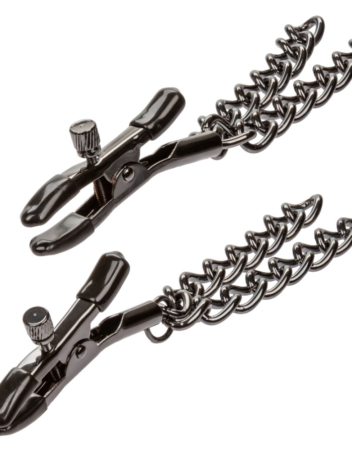Euphoria Collection Chain Nipple Clamps - Black