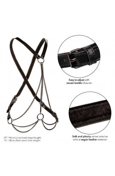 Euphoria Collection Multi Chain Harness - Black