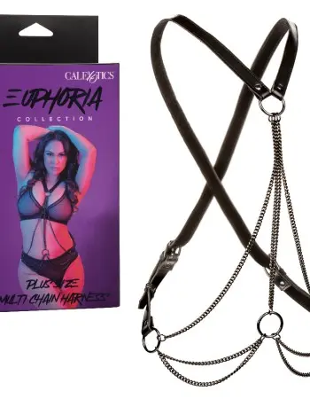 Euphoria Collection Plus Size Multi Chain Harness - Black