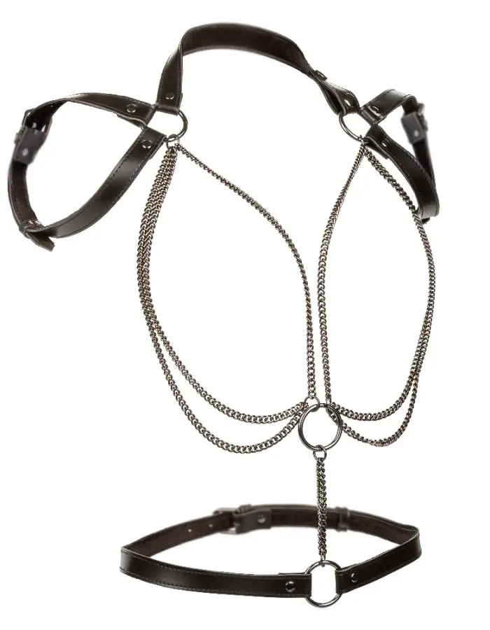 Euphoria Collection Plus Size Multi Chain Halter - Black