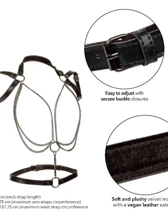 Euphoria Collection Plus Size Multi Chain Halter - Black