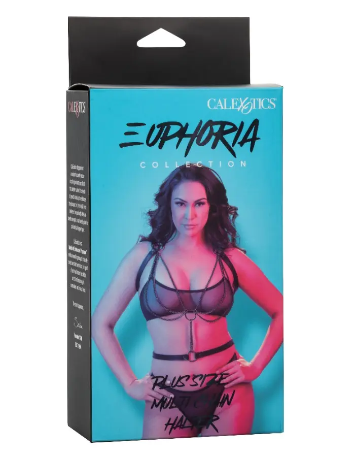 Euphoria Collection Plus Size Multi Chain Halter - Black