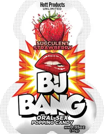 Bj Bang - 1pc Oral Sex Popping Candy - Strawberry 10gm