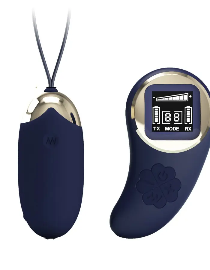 Mina Vibrating Remote Control Egg - Blue