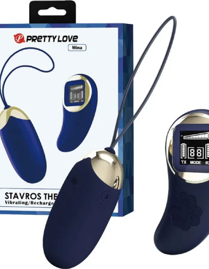 Mina Vibrating Remote Control Egg - Blue