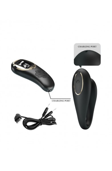 Nathan Double Pleasure Remote Control Vibrator -  Black