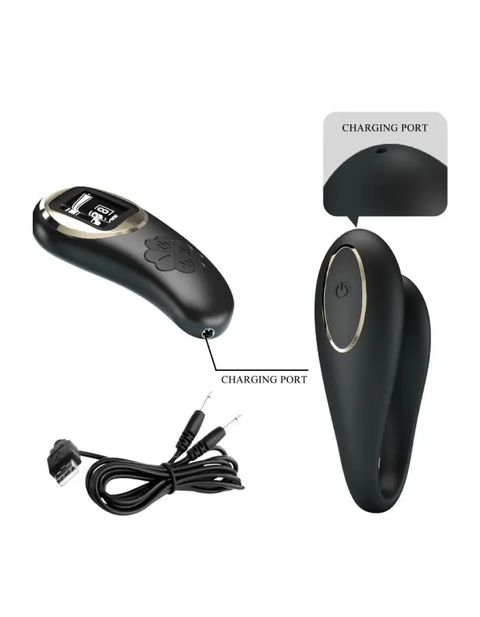 Nathan Double Pleasure Remote Control Vibrator - Black