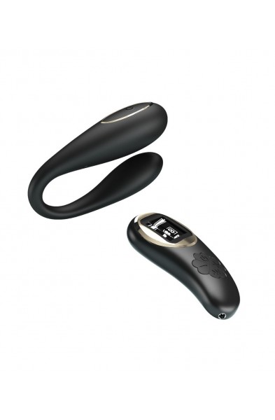 Nathan Double Pleasure Remote Control Vibrator -  Black