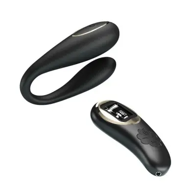 Nathan Double Pleasure Remote Control Vibrator - Black