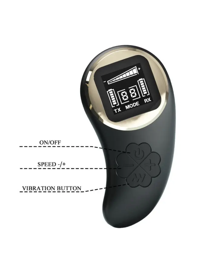 Nathan Double Pleasure Remote Control Vibrator - Black