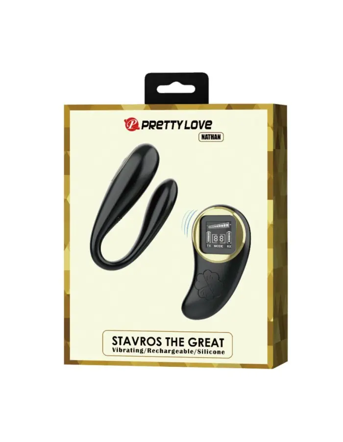 Nathan Double Pleasure Remote Control Vibrator - Black