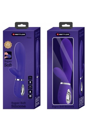 Thomas Super Soft Silicone Rabbit Vibrator -  Purple