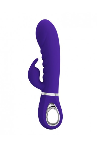 Prescott Super Soft Rabbit Silicone Vibrator -  Purple