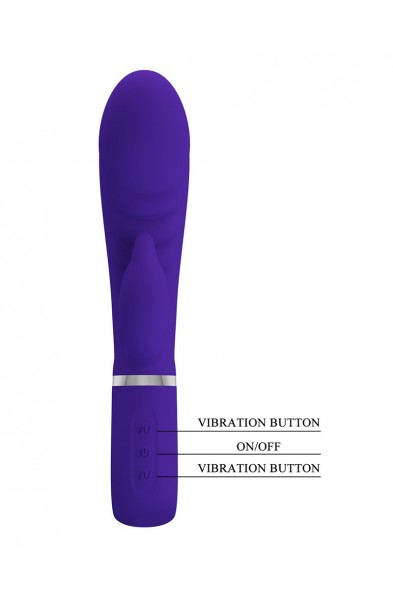 Prescott Super Soft Rabbit Silicone Vibrator -  Purple