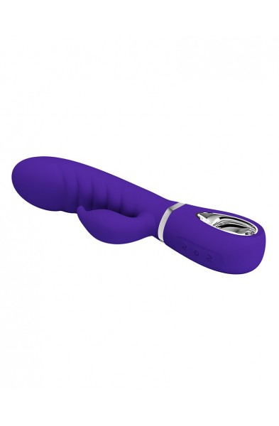 Prescott Super Soft Rabbit Silicone Vibrator -  Purple