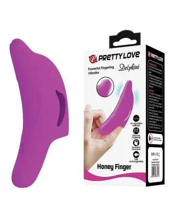 Delphini Dolphin Honey Finger Vibrator - Fuchsia
