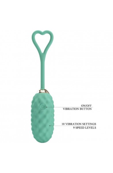 Vivian Remote Control Vibrating Egg - Turquoise