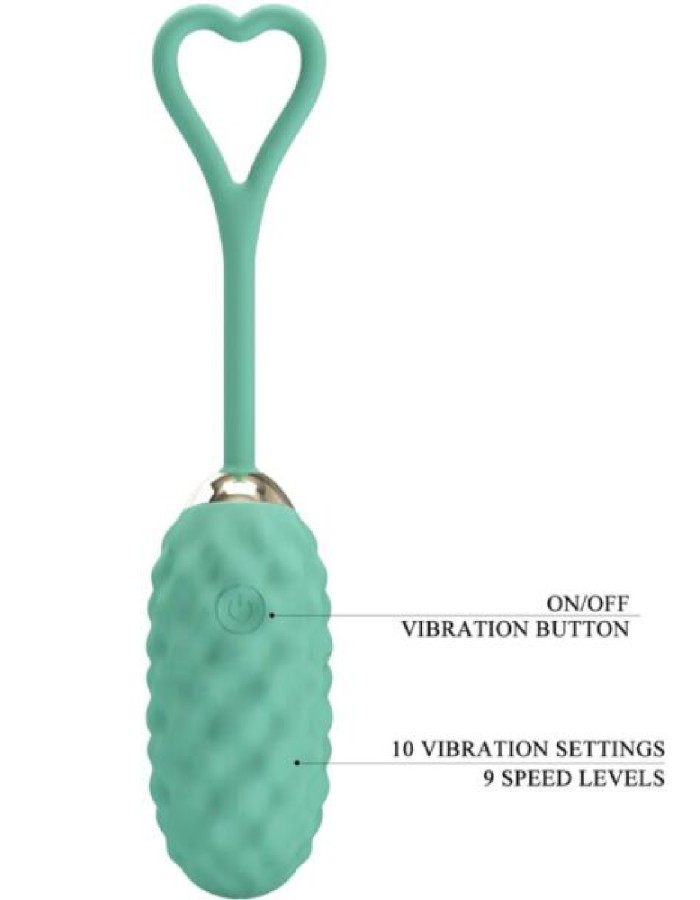 Vivian Remote Control Vibrating Egg - Turquoise