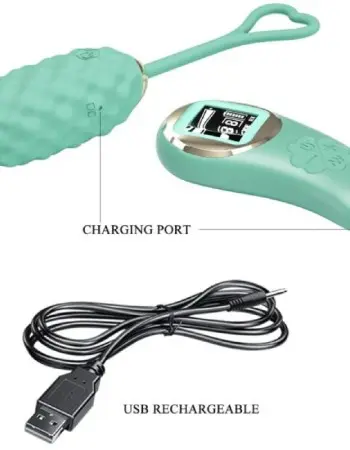 Vivian Remote Control Vibrating Egg - Turquoise