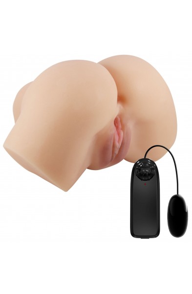 Hailey Realistic Vagina and Ass Vibrator - Light