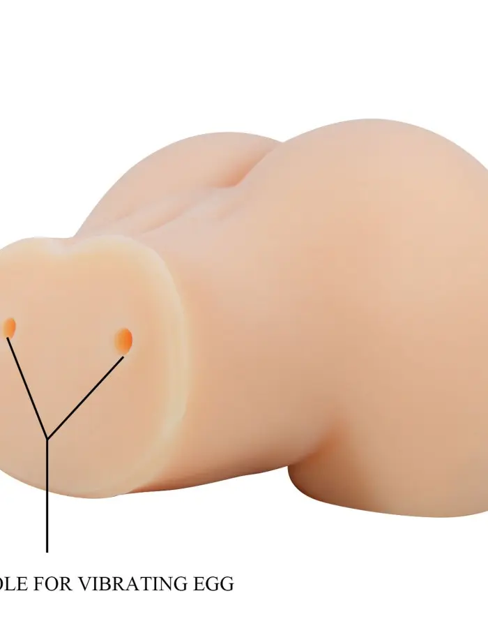 Mila Realistic Vagina and Ass Vibrator - Light