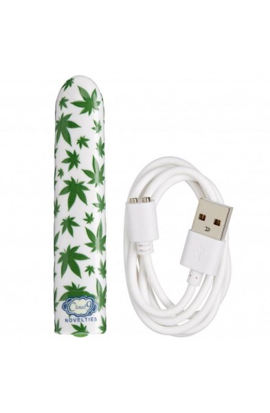 420 Slim Cannabis Leaf Vibe -  White/green