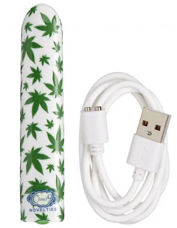 420 Slim Cannabis Leaf Vibe - White/green