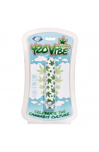 420 Slim Cannabis Leaf Vibe -  White/green