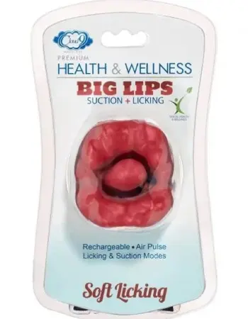 Big Lips Suction and Licking - Red