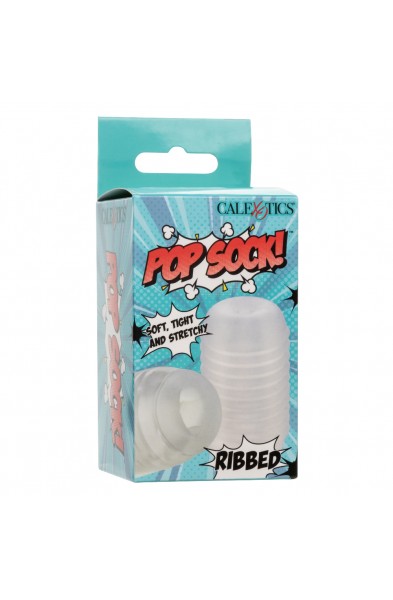 Pop Sock Ribbed - Clear