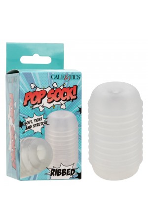 Pop Sock Ribbed - Clear