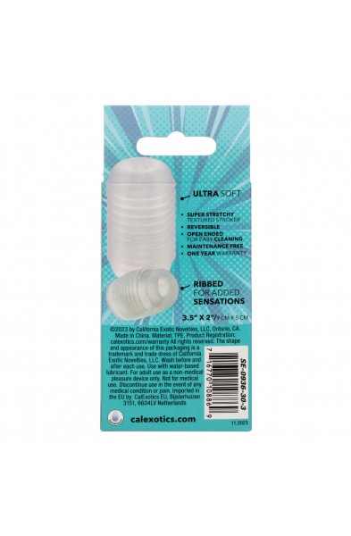 Pop Sock Ribbed - Clear