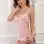3 Pc Criss Cross Sheer Mini Dress With Thong and Stockings - One Size - Rose Angel