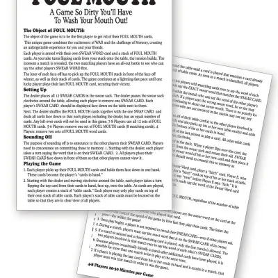 Foul Mouth Card Game