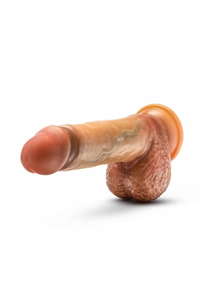 Renaissance - Raphael - 9.5 Inch Sliding Foreskin  Dildo With Squeezable Balls - Tan