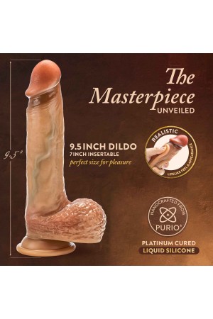 Renaissance - Raphael - 9.5 Inch Sliding Foreskin  Dildo With Squeezable Balls - Tan