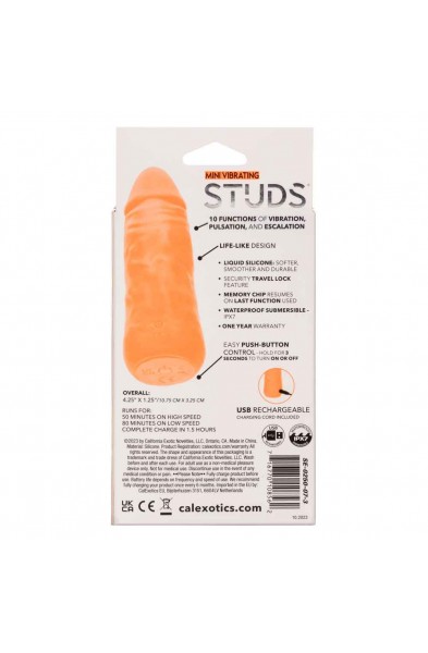 Mini Vibrating Studs - Orange