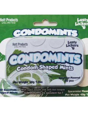 Condomints Spearmints Flavor Condoms Shaped Mints Display