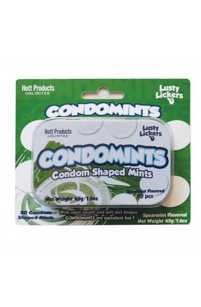 Condomints Spearmints Flavor Condoms Shaped Mints Display