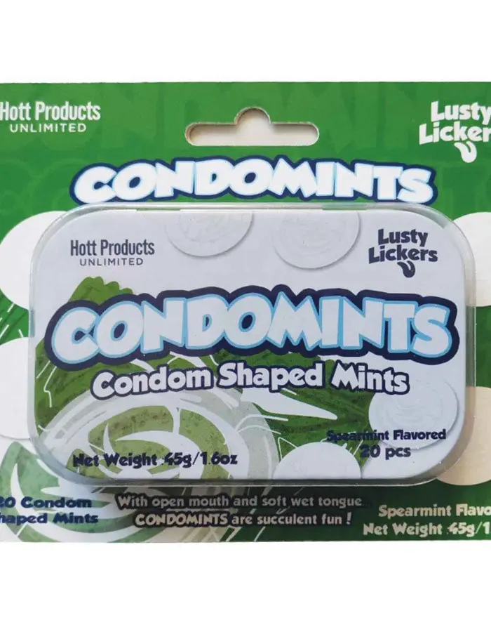 Condomints Spearmints Flavor Condoms Shaped Mints Display