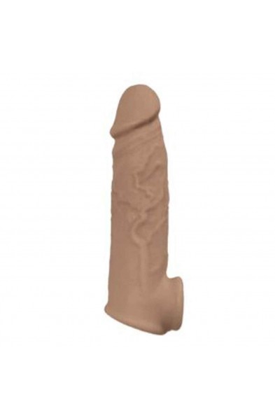 Natural Realskin Vibrating Penis Xtender - Brown