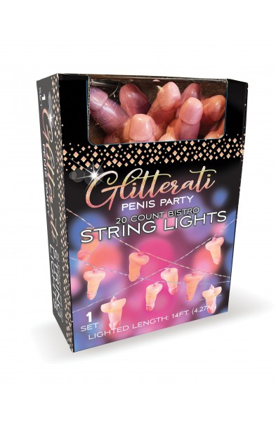 Glitterati Penis String Lights - 20 Lights