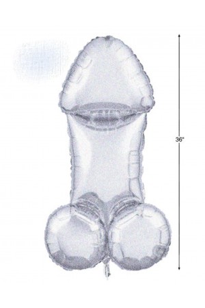 Glitterati Disco Penis 3 Foot Mylar Balloon