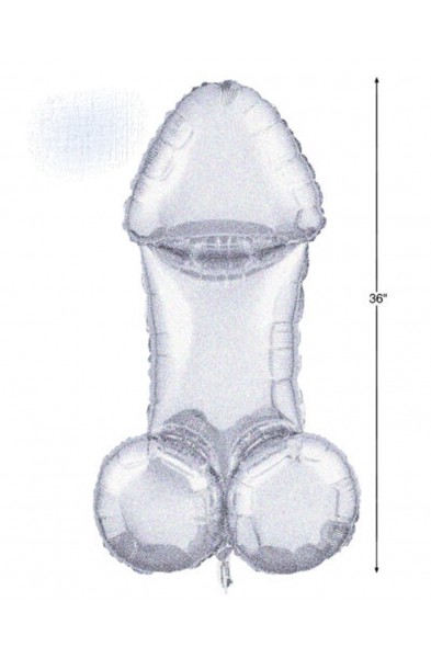 Glitterati Disco Penis 3 Foot Mylar Balloon