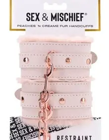 Peaches N Creame Fur Handcuffs - Pink